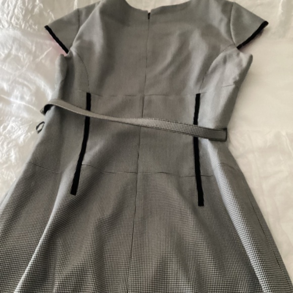 Anne Klein gingham check wool blend belted sheath size 10 dress - Picture 16 of 16